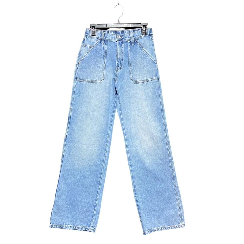 Arizona Jean Co‎ Y2K Women's Size 4 High Rise Cotton Cargo Wide Leg Jeans 90s